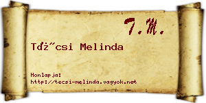 Técsi Melinda névjegykártya