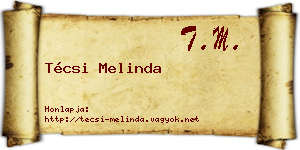 Técsi Melinda névjegykártya